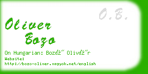 oliver bozo business card
